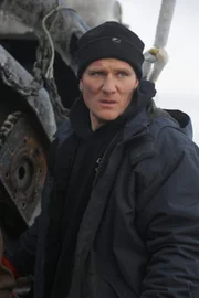 Crew member from the Time Bandit. It's the deadliest job on earth: crab fishing off the Alaska coast on the icy Bering Sea, home of the most violent waters on earth. During the five-day season, a handful of adventurers will battle Arctic weather, brutal waves, and a ticking clock for a chance at big money in this modern day gold rush.