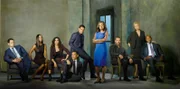 V.l.: Asher Millstone (Matt McGorry), Michaela Pratt (Aja Naomi King), Laurel Castillo (Karla Souza), Oliver Hampton (Conrad Ricamora), Connor Walsh (Jack Falahee), Annalise Keating (Viola Davis), Frank Delfino (Charlie Weber), Bonnie Winterbottom (Liza Weil), Nate Lahey (Billy Brown)