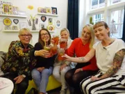V.l.: Anneli, Rebecca, Anke, Laura und Kandidatin Swantje