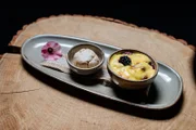 Der Nachtisch Zwetschgen-Gratin.