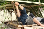 Bear Grylls makes roof.
