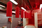 Fire extinguishers.