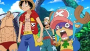 (v.l.n.r.) Franky, Ruffy, Lysop, Chopper