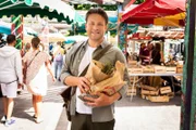 Jamie Oliver auf dem Bauernmarkt.