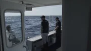 Joe, Lauren and Brian at the back of the boat.