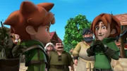 Terry (re.) bewundert Robin Hood (li.) über die Maßen und kann es nicht abwarten, bis der seine nächste Heldentat begeht.