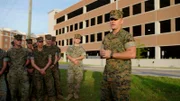 Jacksonville, NC - Capt. Nicholson talks to the Marines at Camp LeJeune. (National Geographic)