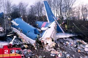 January 1989, Midlands, England, UK --- Wreckage at Aircraft Crash Site --- Image by c Bryn Colton/Assignments Photographers/CORBIS