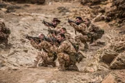 LAINGSBURG, SOUTH AFRICA- (ACTOR) Chris Ryan is dropped with company into hostile territory.