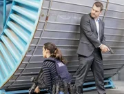 Daniela Ruah (Special Agent Kensi Blye) and Chris O'Donnell (Special Agent G. Callen).