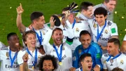 Sergio Ramos holding the trophy