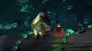 Als Gorgo statt Akka eine Fledermaus neben sich sitzen sieht, ist ihm klar: Das muss Akka sein. Das Nordlicht hat sie in Fleder-Akka verwandelt.