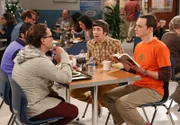 L-R: Leonard Hofstadter (Johnny Galecki), Raj Koothrappali (Kunal Nayyar), Howard Wolowitz (Simon Helberg), Sheldon Cooper (Jim Parsons)
