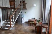 Interior shot of staircase in Bathroom with a View property in Hanoi, Vietnam, as seen on Kaylin Bailey and Michael Osner's house tour on House Hunters International