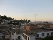 Exterior landscape shot of Granada, Spain as seen on J.J. Mulligan and Alejandra Piquers house tour for House Hunters International. (exterior)