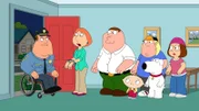 (v.l.n.r.) Joe Swanson; Lois Griffin; Peter Griffin; Stewie Griffin; Chris Griffin; Brian Griffin; Meg Griffin