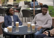 FBI Special Agent Summer Morehurst (Ashlei Sharpe Chestnut, l.); Devin Rountree (Caleb Castille, r)
