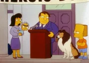 Bart und sein Hund Laddie werden vom Bürgermeister geehrt, weil sie einem Kind das Leben gerettet haben.