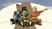 L-R: Sokka, Toph, Aang