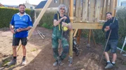 V.l.: Claus, Ralf und Gunnar in Niedersachswerfen.