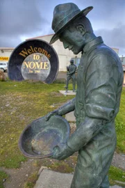 Welcome to Nome statue.