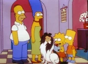 Bart und der Rest der Simpson-Familie überlegen sich, wie sie ihren neuen Hund Laddie vor dem Gerichtsvollzieher beschützen können.