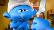 Wenn Muffi nun "Ich mag keine Messer" sagt, fliegen sie durch das Horn zu Gargamel.