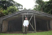OKINAWA, JAPAN- Tony Pollard outside a kamikaze hangar.