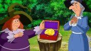 Walpurgia und Mania wachen über den wertvollen Goldhexstein, der für das große Finale auf der Walpurgisnacht zum Einsatz kommen soll.