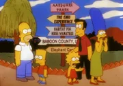 Verzweifelt suchen Homer, Bart, Lisa, Lovejoy und Marge nach dem verschundenen Flanders.