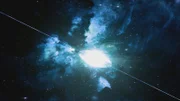 Von supermassereichen Schwarzen Löchern gehen eng gebündelte Materiestrahlen aus, die Jets genannt werden. Sie fliegen mit nahezu Lichtgeschwindigkeit einige Tausend Lichtjahre weit ins All.