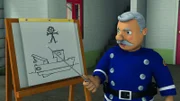 Hauptfeuerwehrmann Steele gibt eine Seeeinweisung.