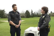 L-R: Frank Shaw (Joel McHale), Fred 'Shred' Taylor (Michael Rowland)