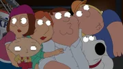 (im Uhrzeigersinn) Stewie Griffin; Meg Griffin; Lois Griffin; Peter Griffin; Chris Griffin; Brian Griffin