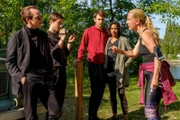 v.li.: Rafael Holzmann (Martin Vischer), Andi Bauer (Nikolai Gemel), Erik Faltermeyer (Michael Glantschnig), Tanja Radic (Salka Weber), Penny Lanz (Lilian Klebow).