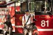 CHICAGO FIRE -- "This Isn't Charity" Episode 704 -- Pictured: (l-r) Miranda Rae Mayo as Stella Kidd, Jesse Spencer as Matthew Casey.