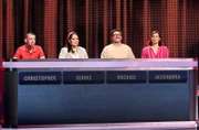 Die Kandidat:innen (v.l.n.r. am Panel):  Christopher Scharf, Ulrike Weiskopf, Michael Zeisset und Alexandra Funk.