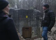 Germany - Marty Morgan and Constanza Ruhl at the remains of Halle F1, Peenemünde.