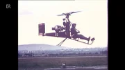 Neue Wege im deutschen Flugzeugbau 1970, hier der Ein-Mann-Reaktions-Hubschrauber Do 32 im Test.