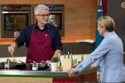 Kandidat Rolf Häßler und Moderatorin Cornelia Poletto