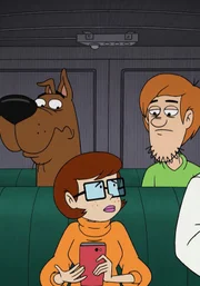 v.li.: Scooby-Doo, Velma Dinkley, Shaggy Rogers