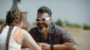 Hossein sitting down opposite Emma's daughter Kenzi in Turkey, talking about his relationship with Emma and his future plans with her
