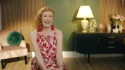 Pat sitting down in the UK, talking about her relationship with Sam and what will happen when he comes over to see her