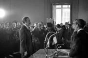 Orlando Letelier, Innenminister von Chile, während der letzten Kabinettssitzung der Unidad del Pueblo am 9. August.