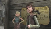 Astrid und Hicks erklären den anderen Wächtern, wie sie zur Insel der Drachen gelangen.