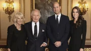Queen Consort Camilla und King Charles III. mit Prinz William und Prinzessin Kate.