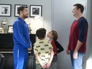 (v.l.n.r.) Lance Bass; Graham D'Amato (Tyler Wladis); Sophie Cooper (Marlow Barkley); Will Cooper (Taran Killam)