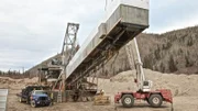Tony Beets' dredge and lift crane.