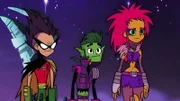 v.li.: Robin, Beast Boy, Starfire
