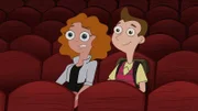 L-R: Melissa Chase (voiced by Sabrina Carpenter), Milo Murphy  (voiced by 'Weird Al' Yankovic)